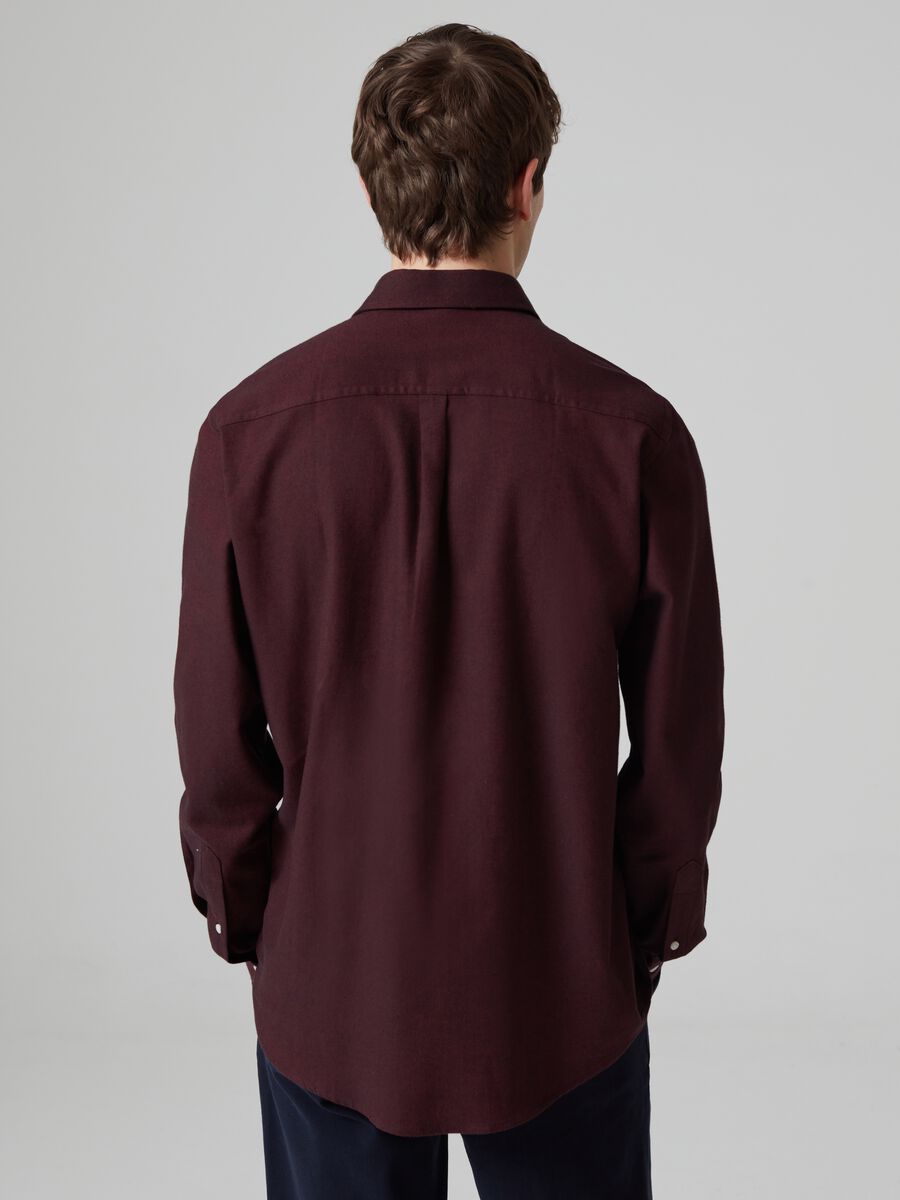 Solid-colour flannel shirt_2