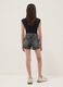 Girls&rsquo; slim-fit grey cargo denim shorts in stretch cotton_1