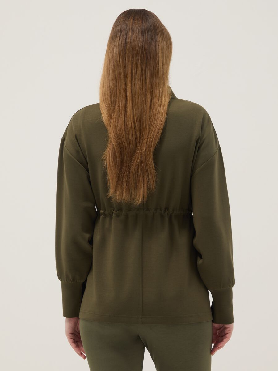 Sweatshirt de maternidade verde com ajuste relaxado, em mistura de modal esticado_2