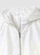 White hooded rain jacket with zip for girls_2