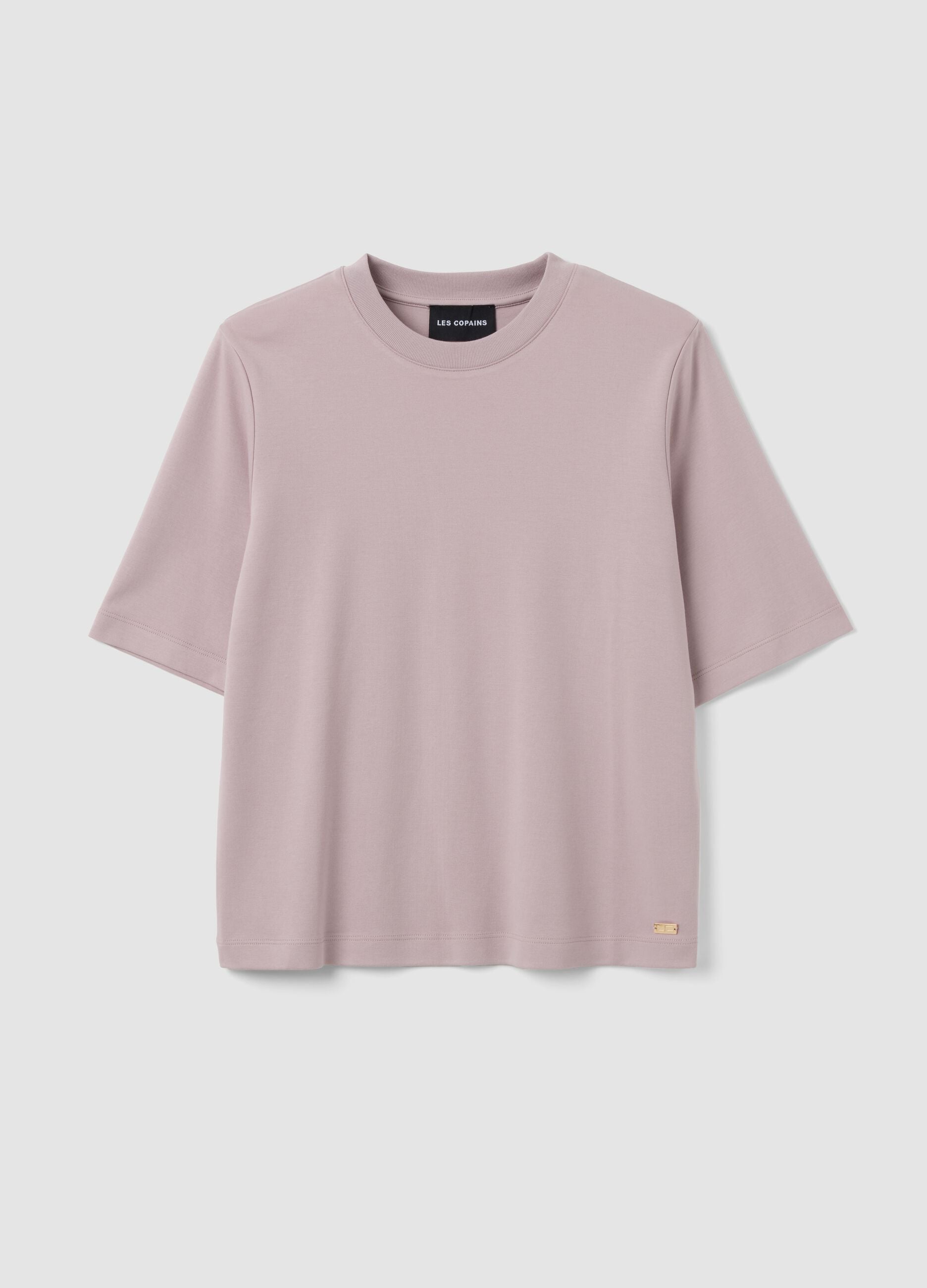 &Rho;&omicron;&zeta; T-shirt boxy fit &alpha;&pi;ό &mu;ί&gamma;&mu;&alpha; &beta;&alpha;&mu;&beta;&alpha;&kappa;&iota;&omicron;ύ &kappa;&alpha;&iota; &beta;&iota;&sigma;&kappa;ό&zeta;&eta;&sigmaf;