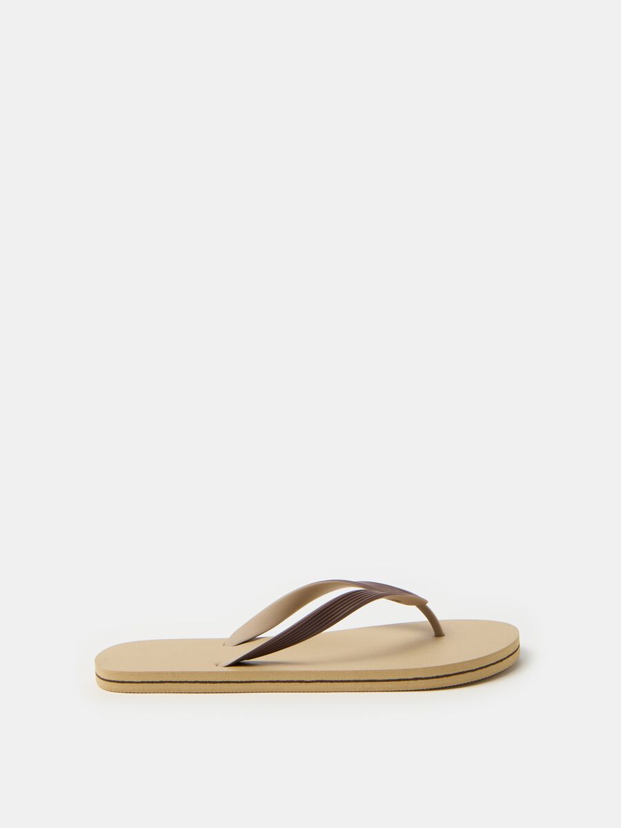 Thong sandals with striped straps_0