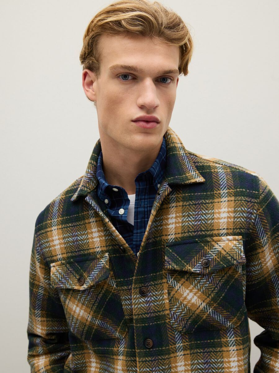 Multicolour Checked Oversized Shirt_4