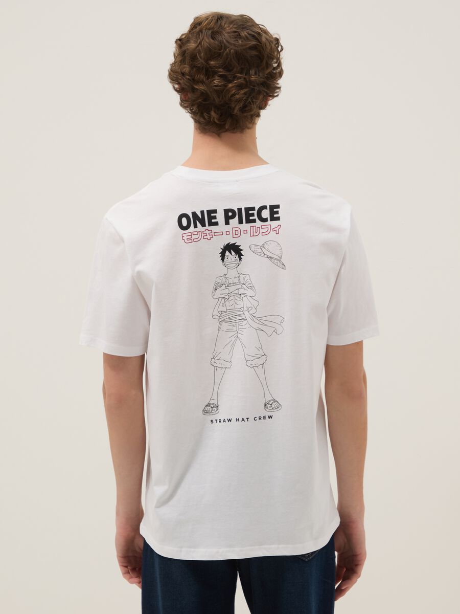 White One Piece print T-shirt in pure cotton, relaxed fit_2