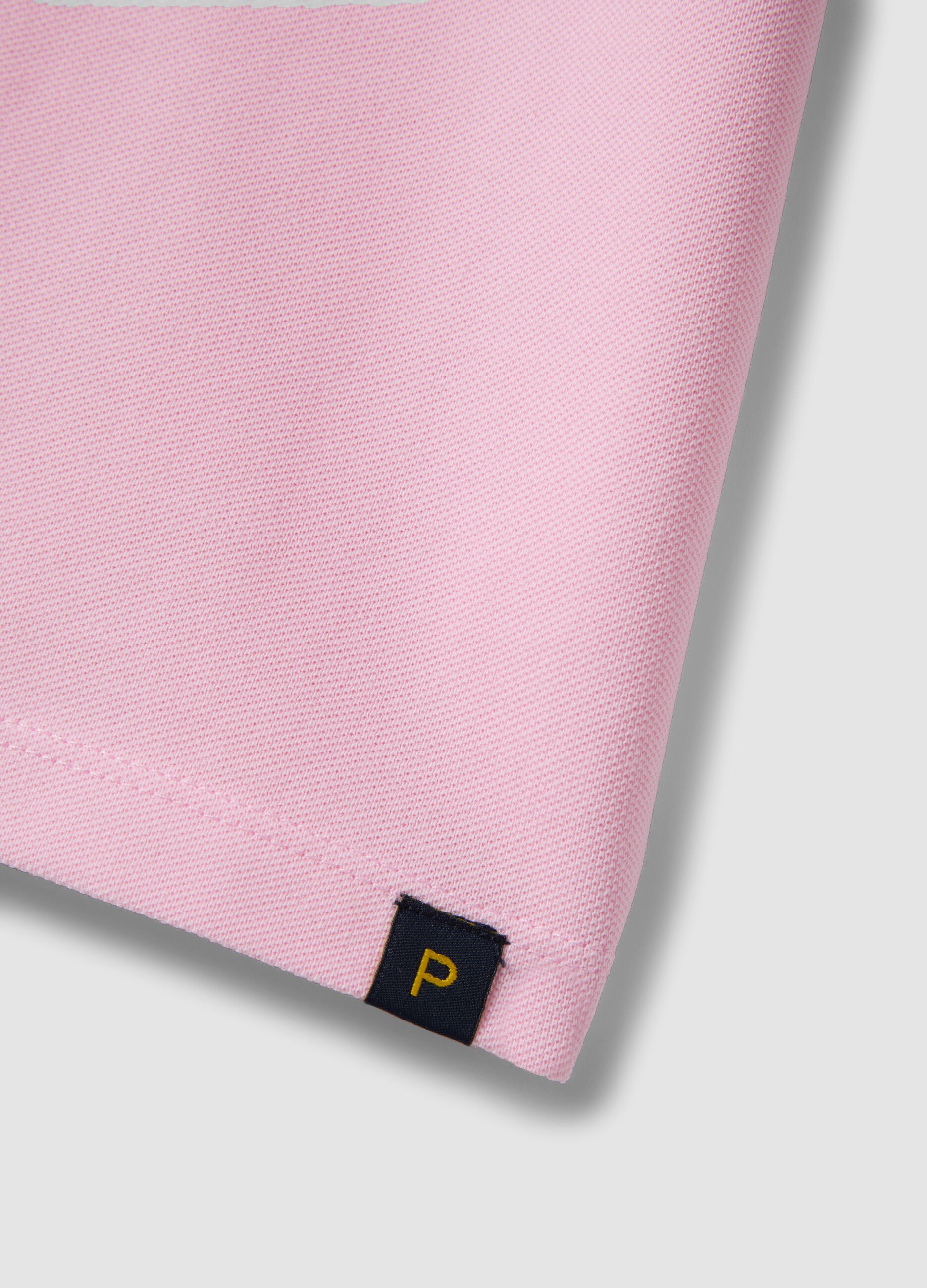 Polo en algod&oacute;n org&aacute;nico rosa corte regular