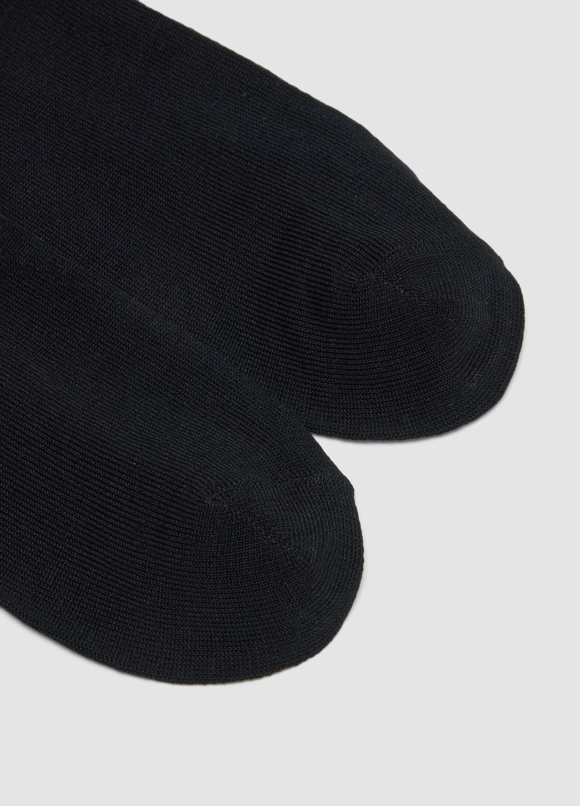 3er-Pack schwarze Sport-Kn&ouml;chelsocken aus Bio-Baumwolle