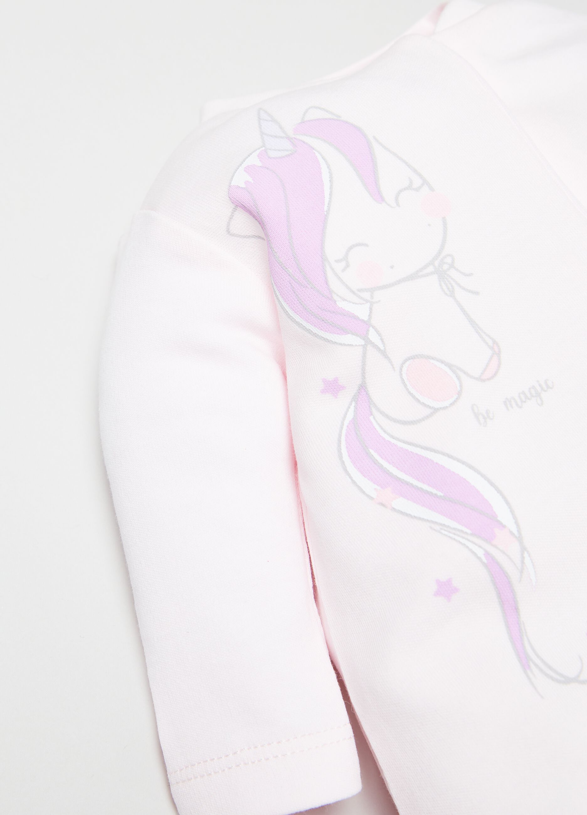 Onesie with unicorn print
