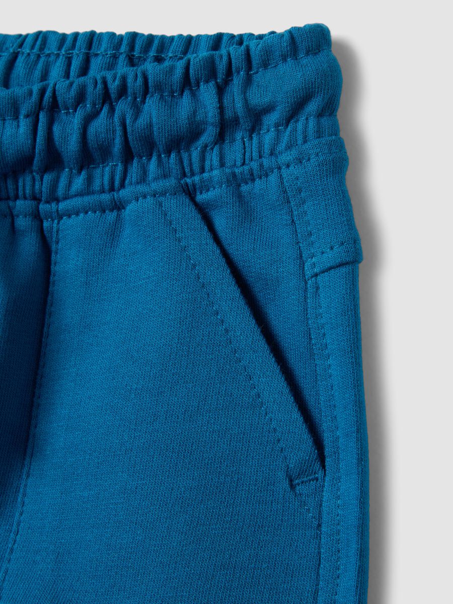 Baby Regular Fit Blue Pure Cotton Shorts_3