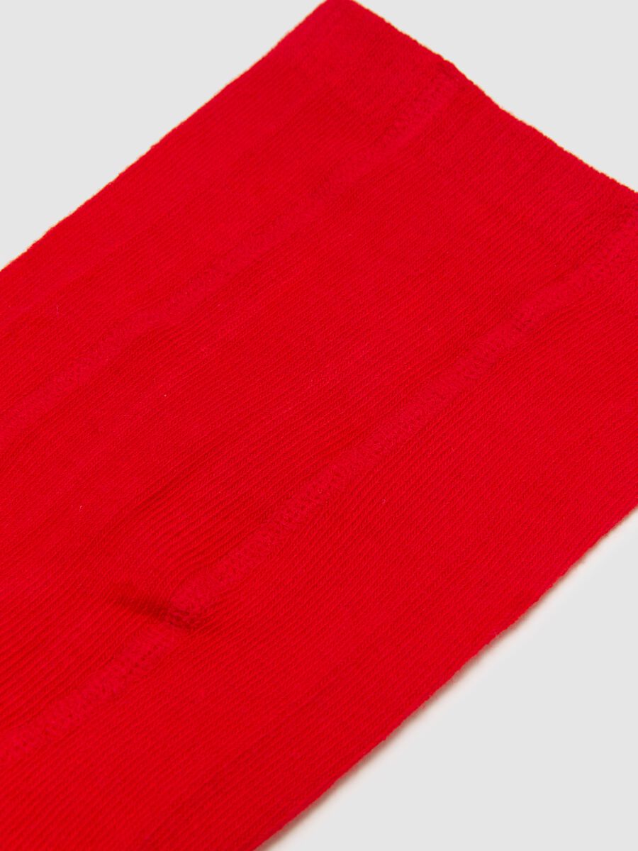 Red Baby Tights in Stretch Cotton_2