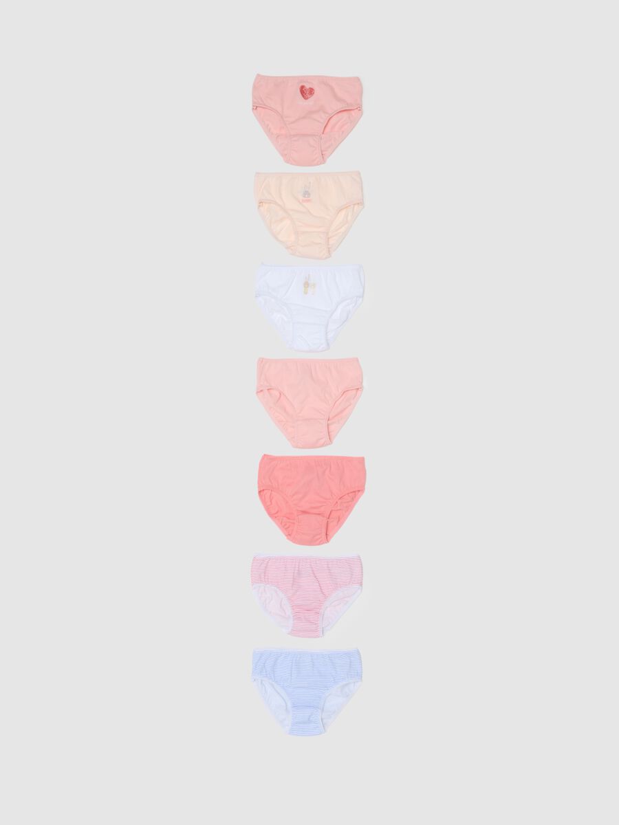 Regular fit girl's multicolour pure cotton briefs set_0