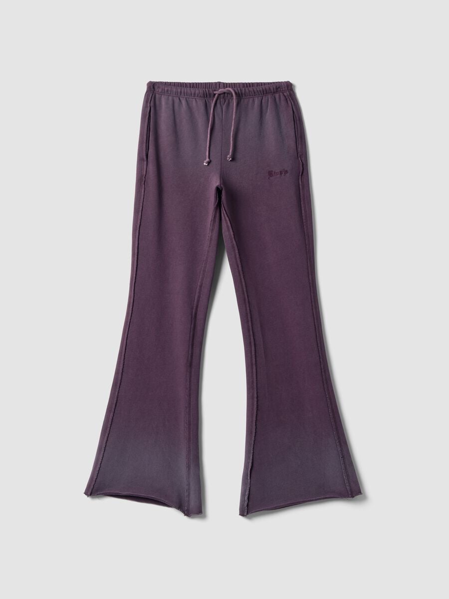 Sun-Faded Burgundy Flare Sweatpants_1