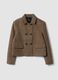 Brown checked wool-blend double-breasted shacket, oversized fit_0