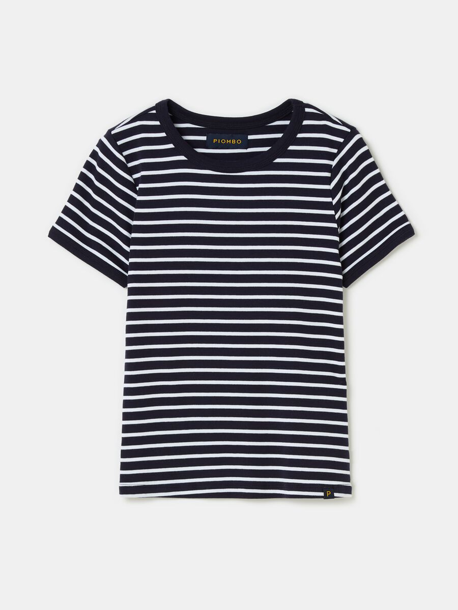 Striped T-shirt in stretch cotton_3
