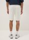 White pure cotton shorts with elasticated waist, regular fit_2