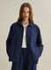 Women&rsquo;s blue regular-fit jacket in cotton and linen blend_0