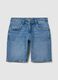 Men&rsquo;s slim-fit blue denim Bermuda shorts_4