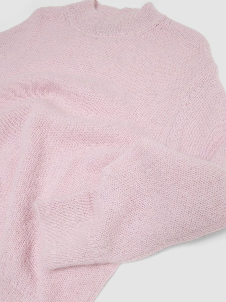 Mohair Crew Neck Light Pink_3