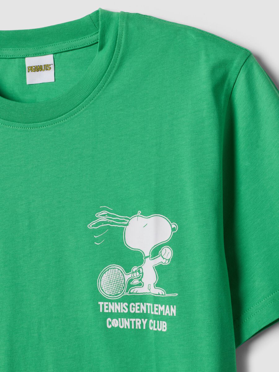 Green pure cotton short-sleeve T-shirt_1