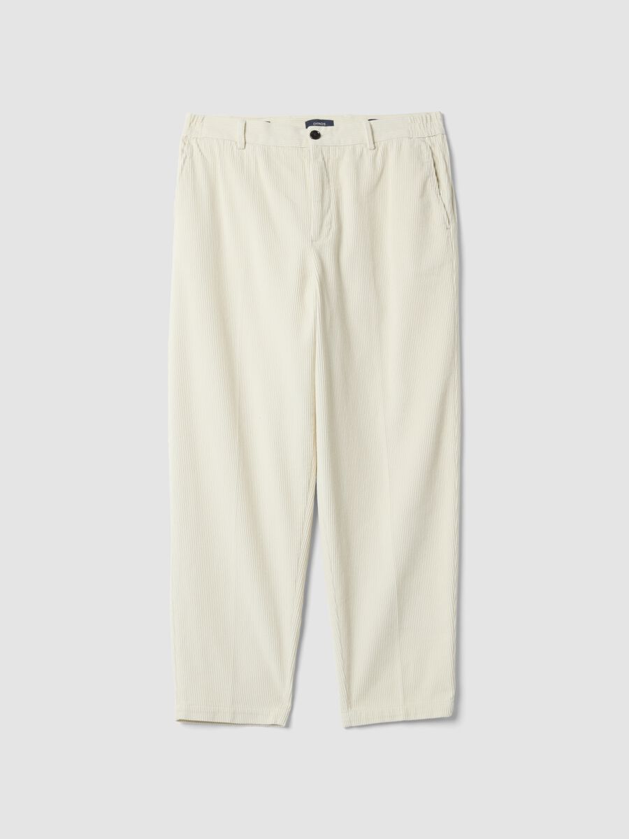 Pantaloni chino bianchi in puro cotone_0
