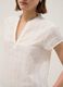 Pure cotton white shirt regular fit deep V with sheerness_3