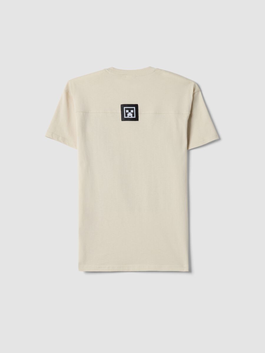 Camiseta Beige de Algod&oacute;n Puro para Chico con Ajuste Relajado y Estampado_4