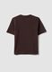 Brown relaxed-fit pure cotton short-sleeve T-shirt_5