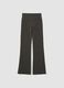 Grey flare trousers in stretch cotton_5