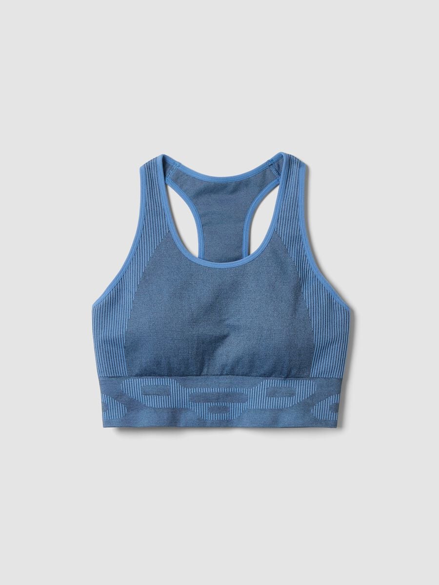 Blue sports bra in stretch fabric ALTAVIA RUNNING_0