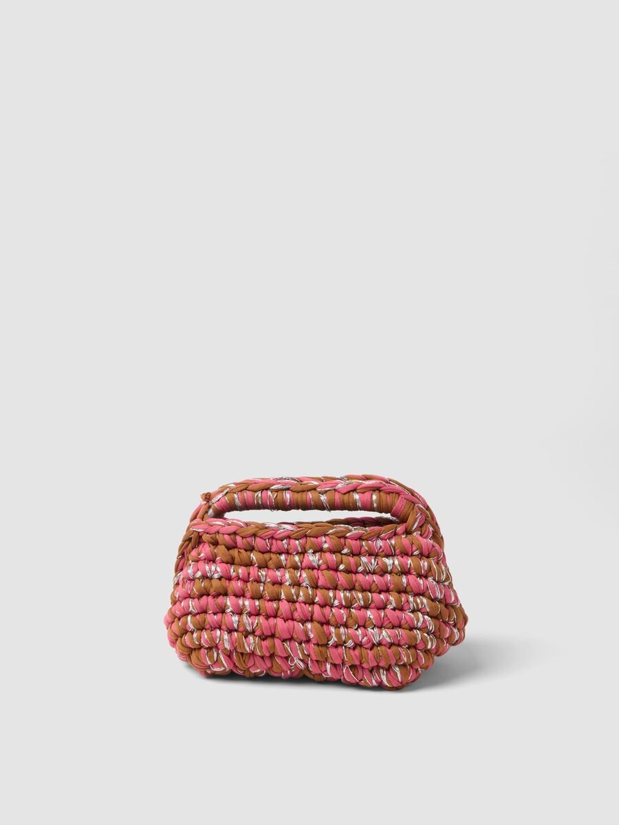 Pochette in misto cotone intrecciato multicolor_0