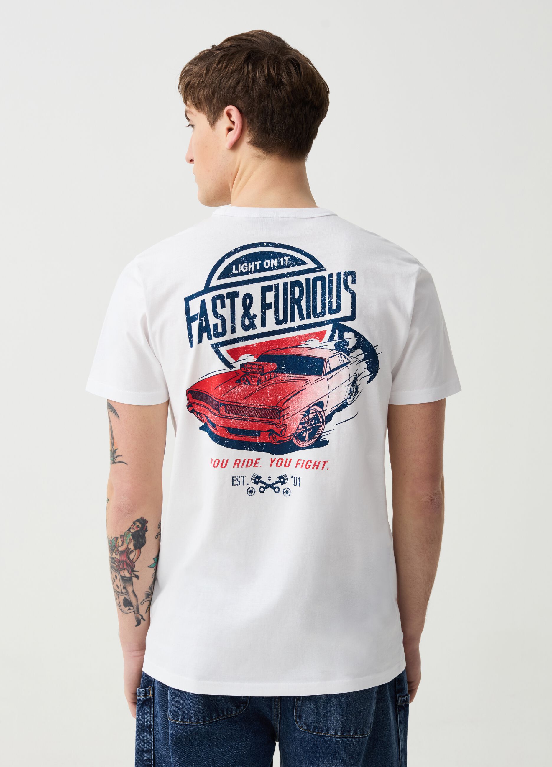 T-shirt con stampa Fast and Furious