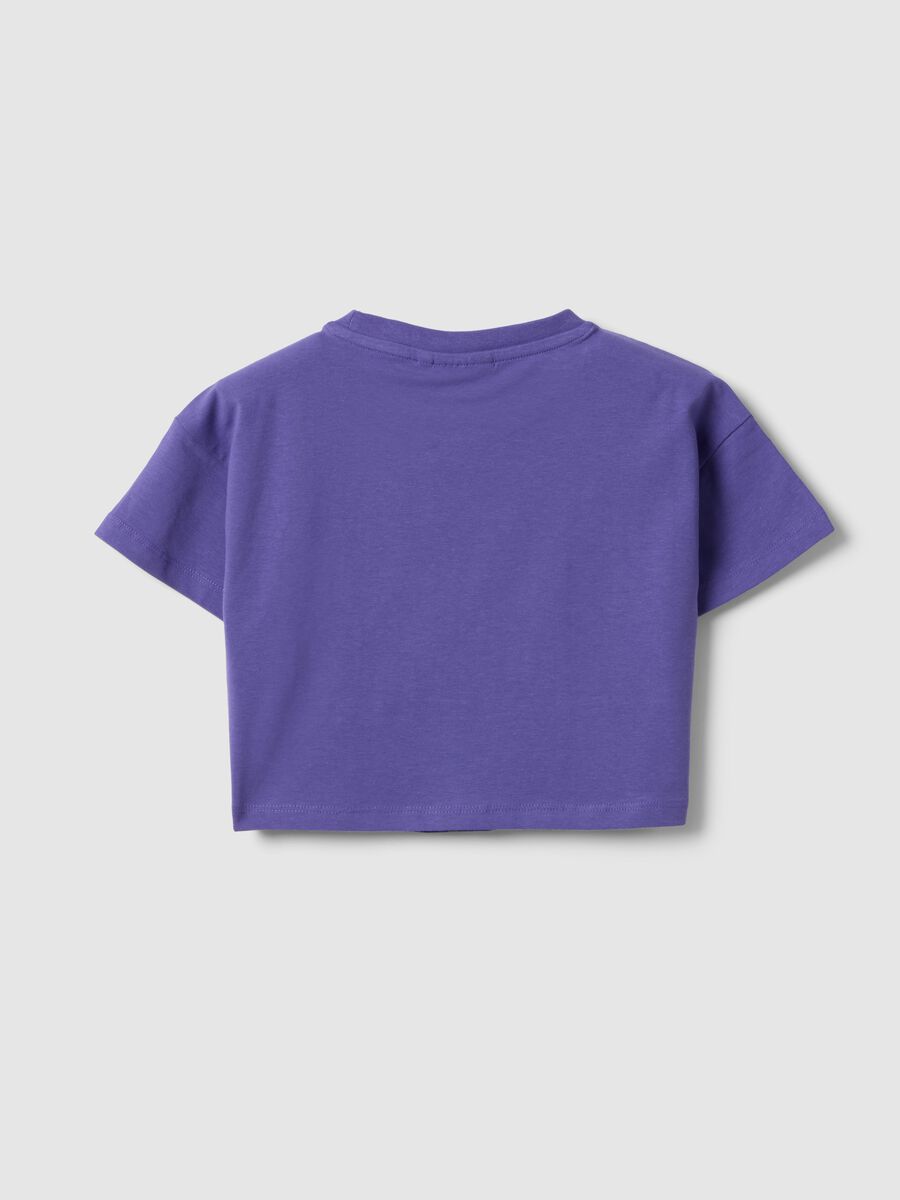 T-shirt in cotone elasticizzato viola da bambina boxy fit Lakers_1