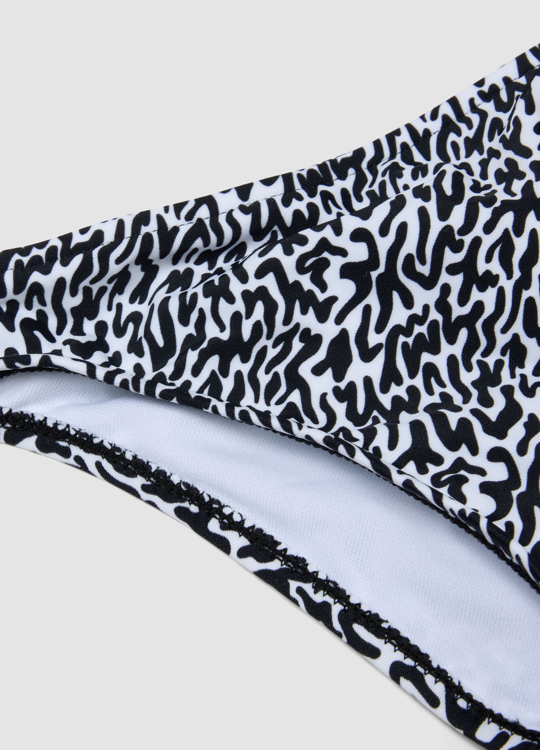 Black stretch-fabric bikini