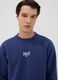 Blue cotton-blend crew-neck sweatshirt with logo_2