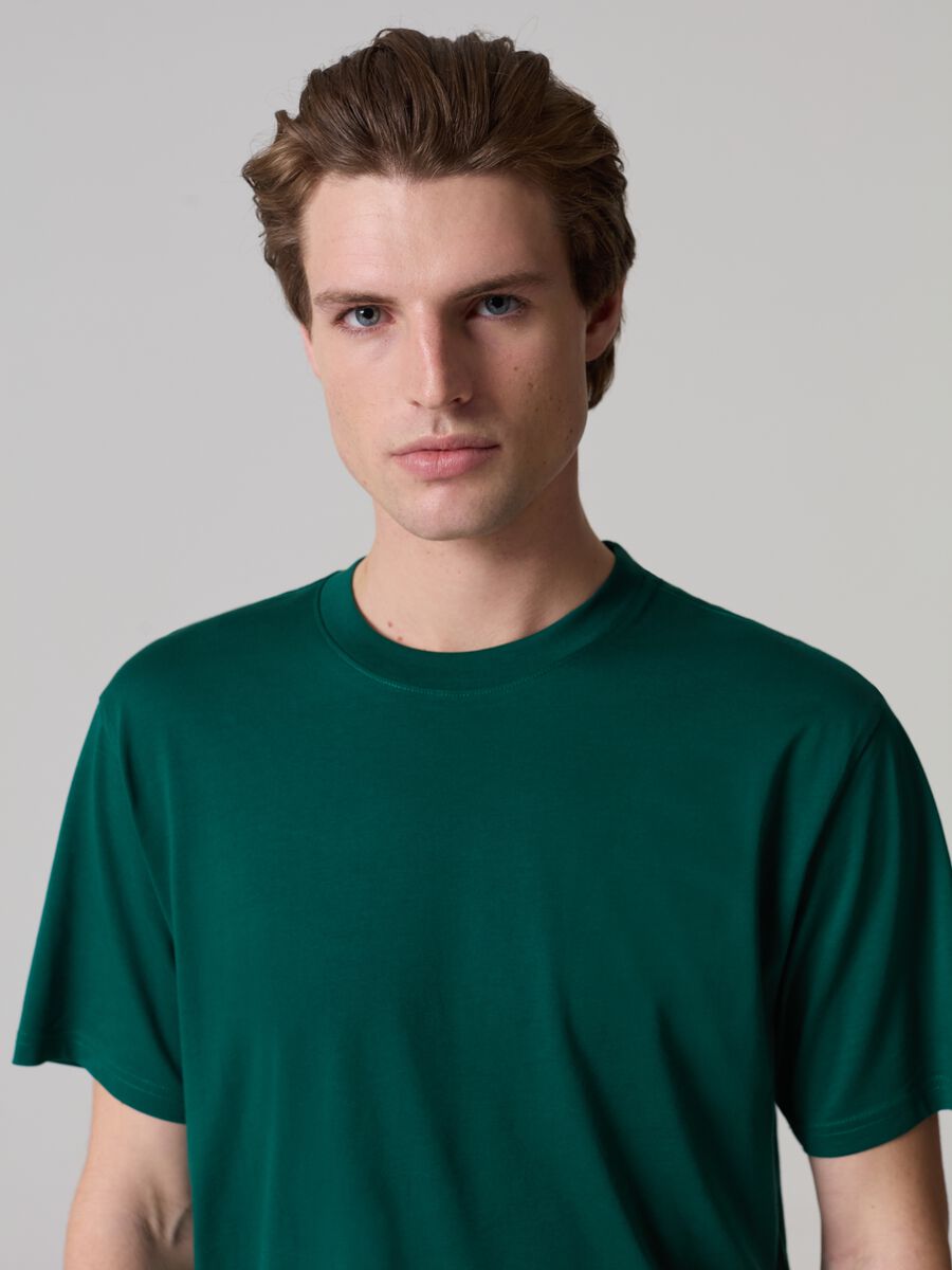 Supima cotton T-shirt with round neck_0