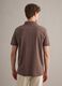 Brown short-sleeve polo shirt in pure cotton, regular fit_3