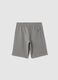 Boys' pure cotton grey shorts with regular fit_4