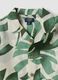 Green pure cotton shirt with tropical print_3