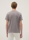 Graues T-Shirt aus reiner Baumwolle, regular fit, mit Henley-Kragen_1