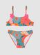 Girls&rsquo; multicolour floral print bikini_0