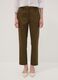 Green slim-fit stretch cotton trousers_1