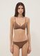 Beige triangle bra with removable padding in stretch fabric_1