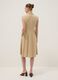 Beige viscose and linen-blend shirt dress, regular fit_4
