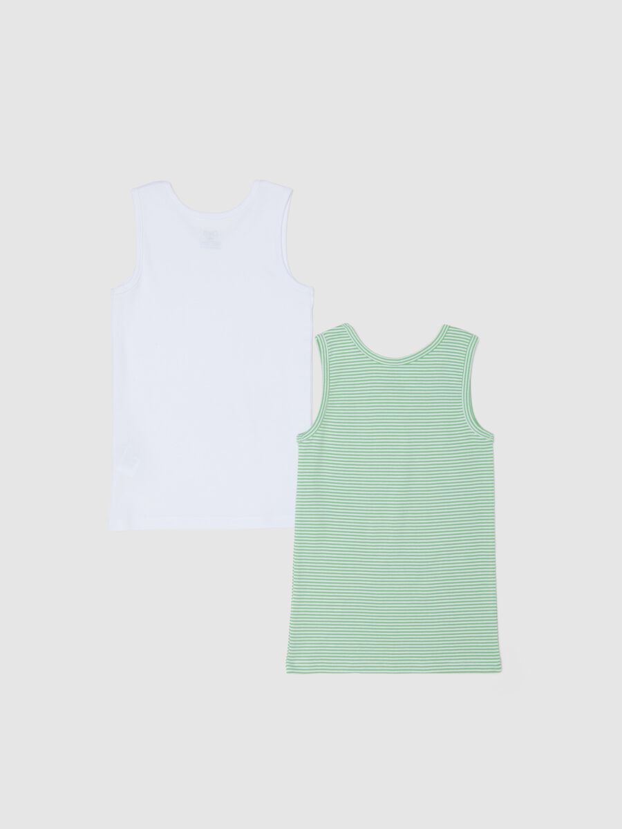 Pack of two multicoloured pure cotton boys' tank tops, regular fit_1