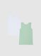 Pack of two multicoloured pure cotton boys' tank tops, regular fit_1