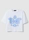 White pure cotton T-shirt relaxed fit with paisley pattern_4