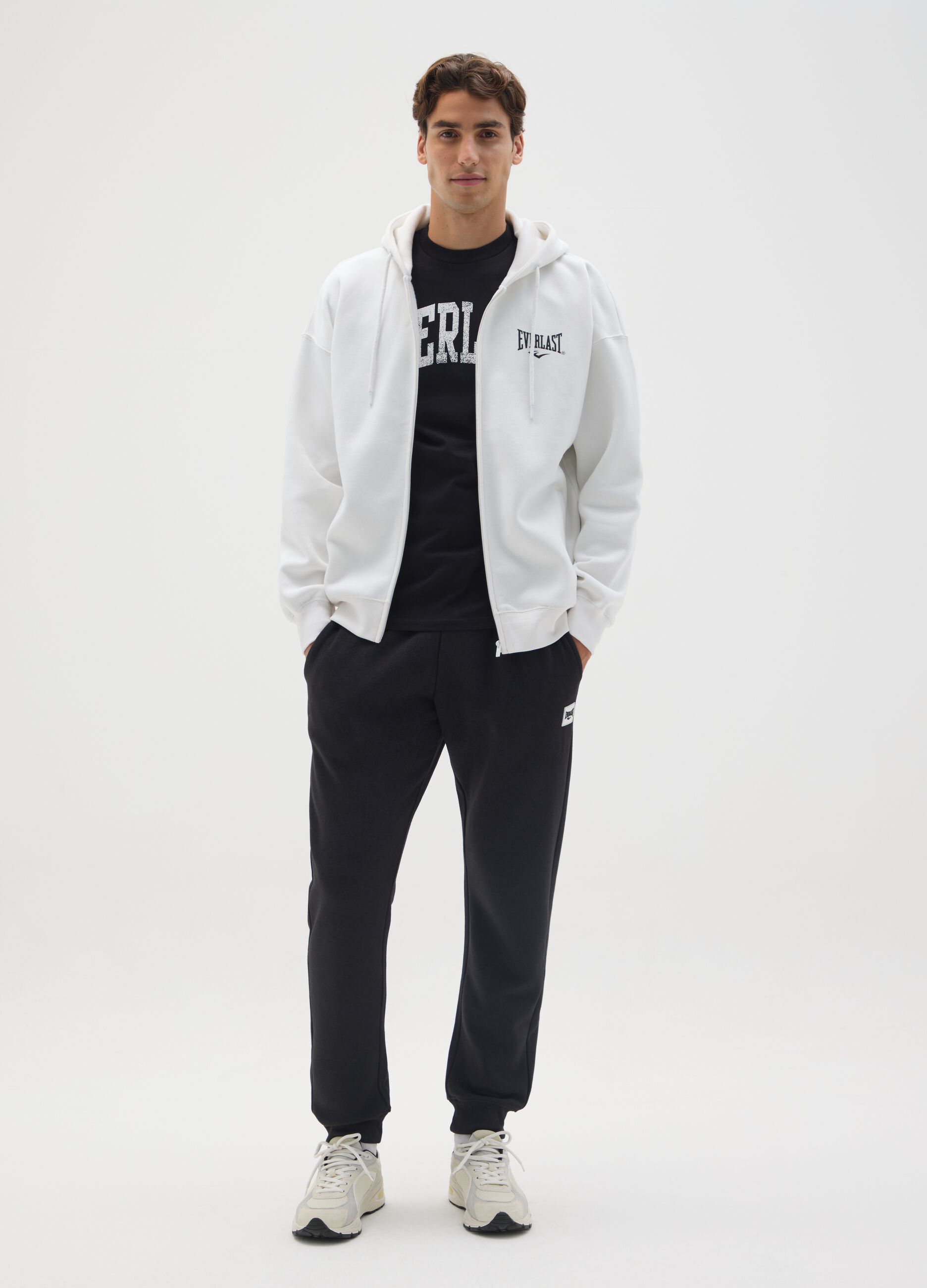 Everlast crne jogger hlače od mje&scaron;avine pamuka