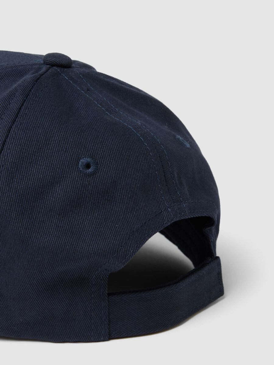 Blue pure cotton baseball cap with adjustable closure_2