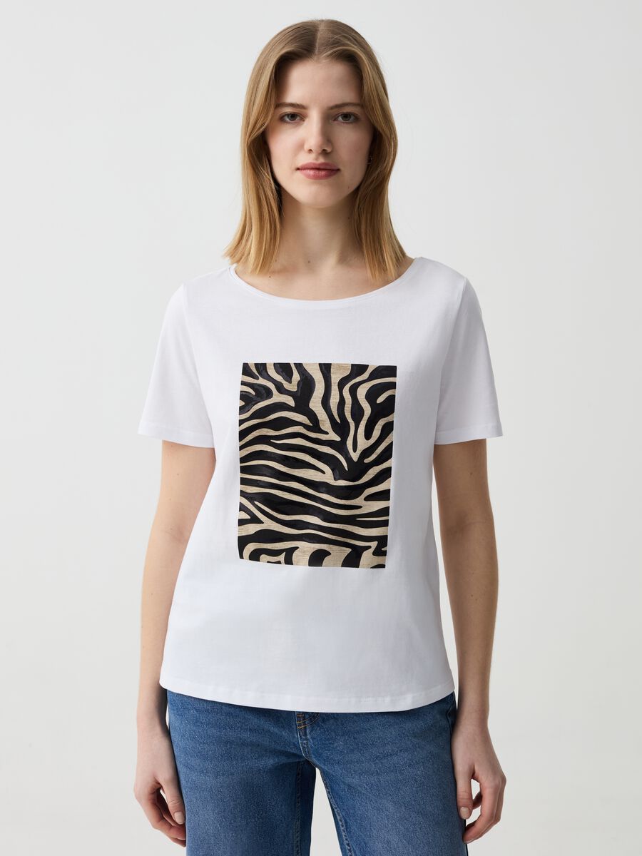 T-shirt with animal print_0
