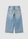 Jeans de ganga 100% algod&atilde;o straight fit com strass_1
