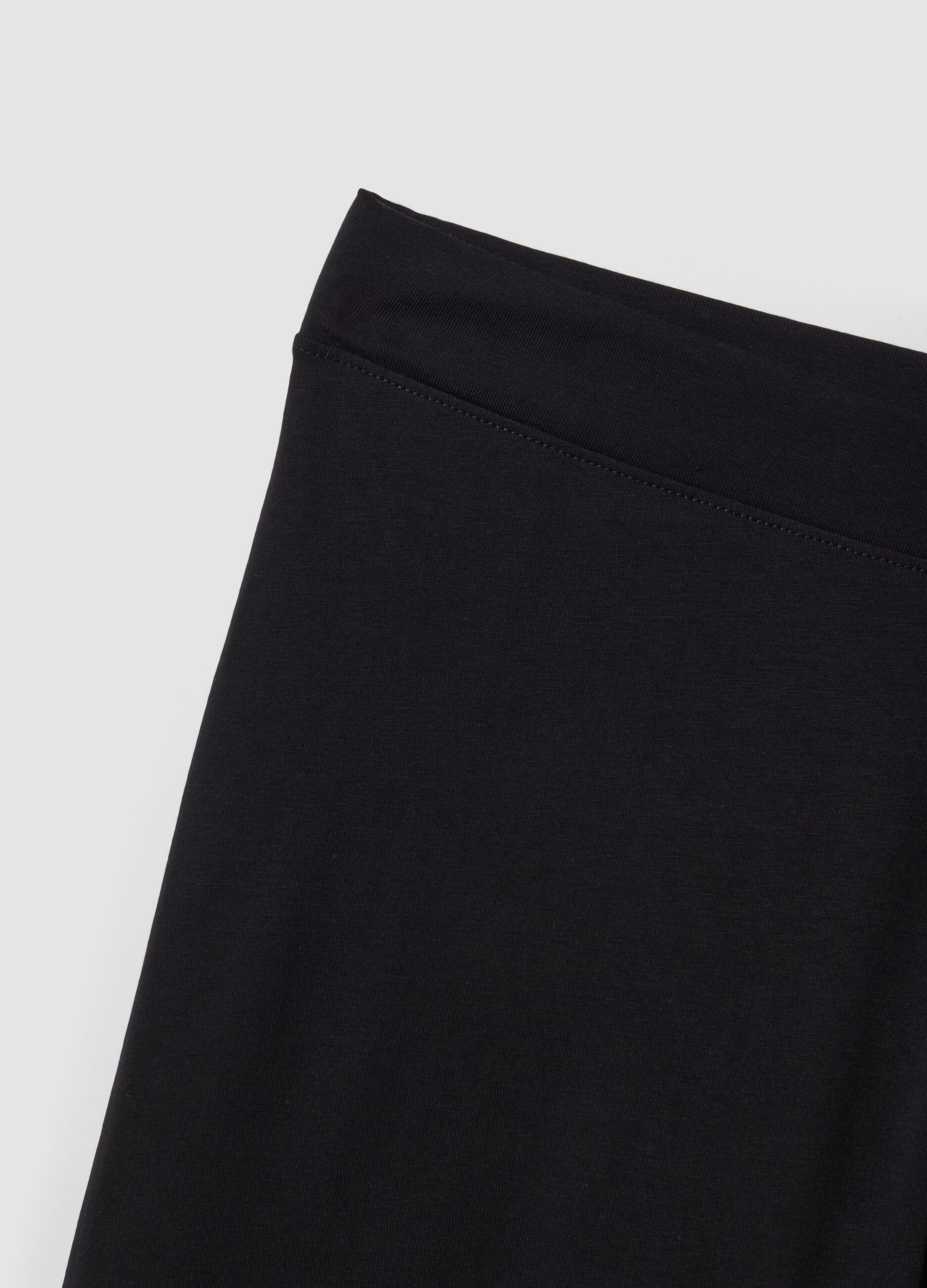 Leggings neri flare in cotone elasticizzato